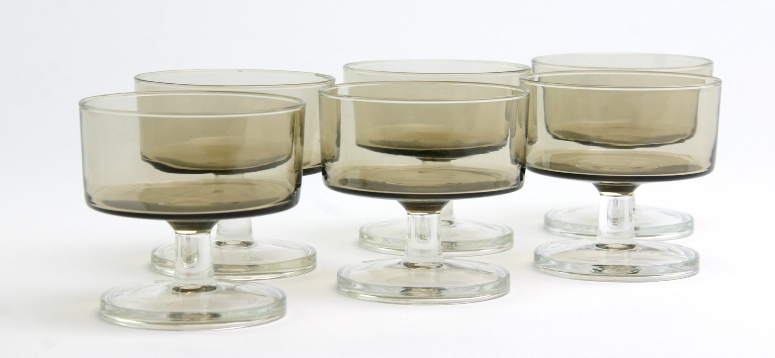 Luminarc smoked glass dessert cups secondary